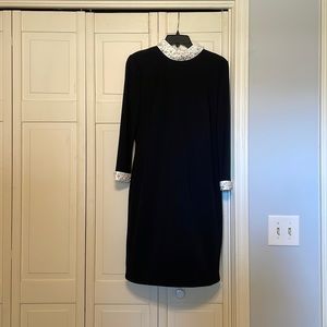 Karl Lagerfeld Black Peal Collar Dress
